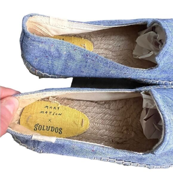 Soludos x Mary Matson Sunshine Embroidered Espadrilles 8.5 - Picture 4 of 6